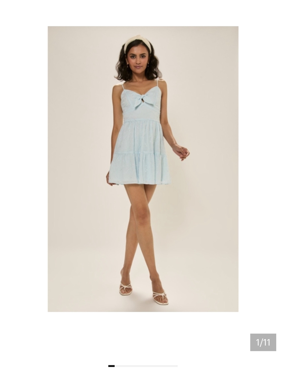 Light Blue Tie-Front Sundress